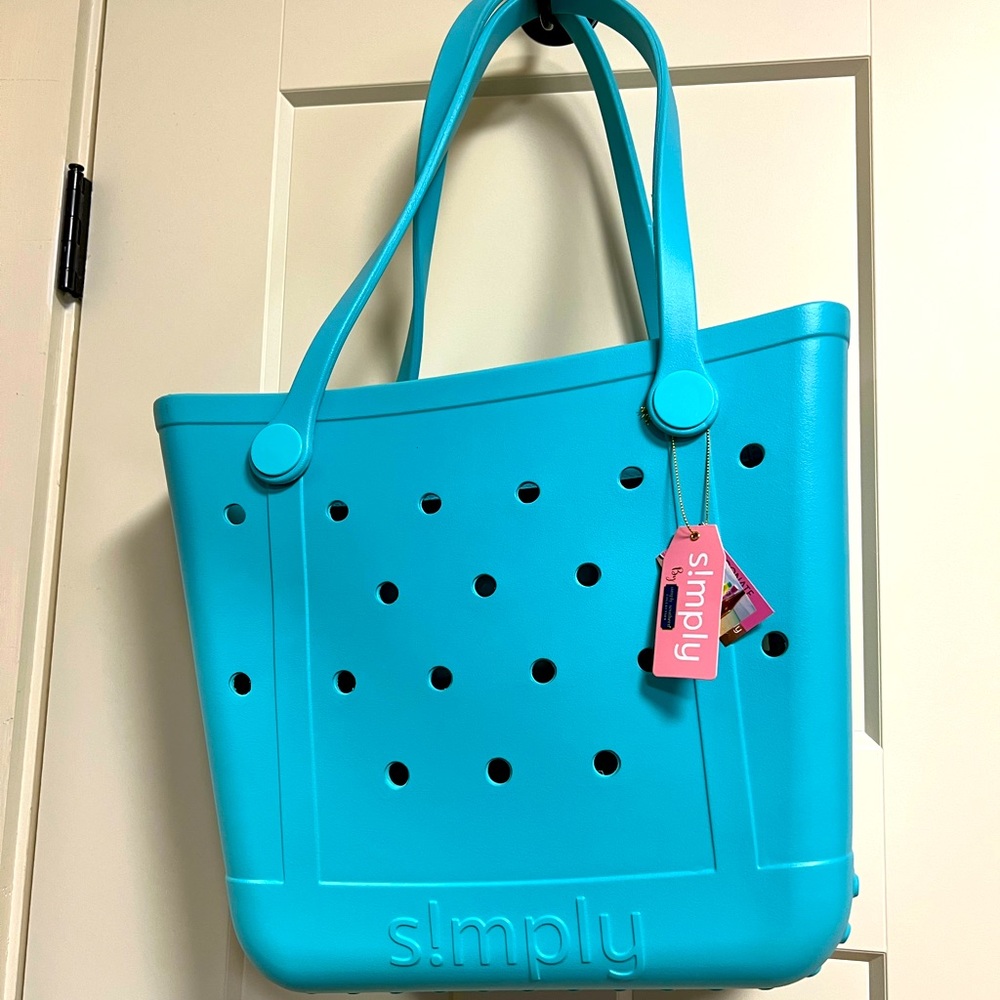 Simply Southern Tote Turquoise Blue NWT